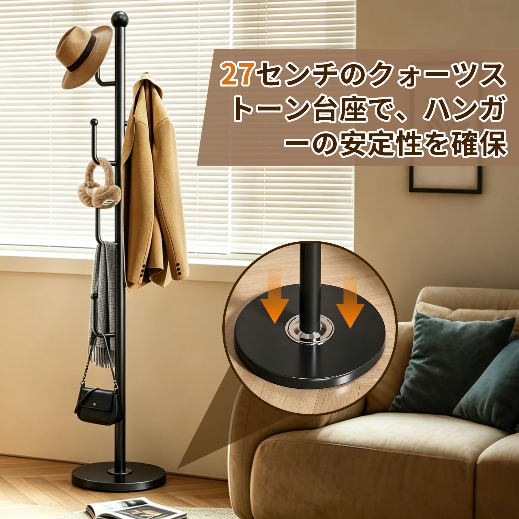 Amazon.co.jp: DCGLA ポールハンガー ポールハンガー ハンガーラック